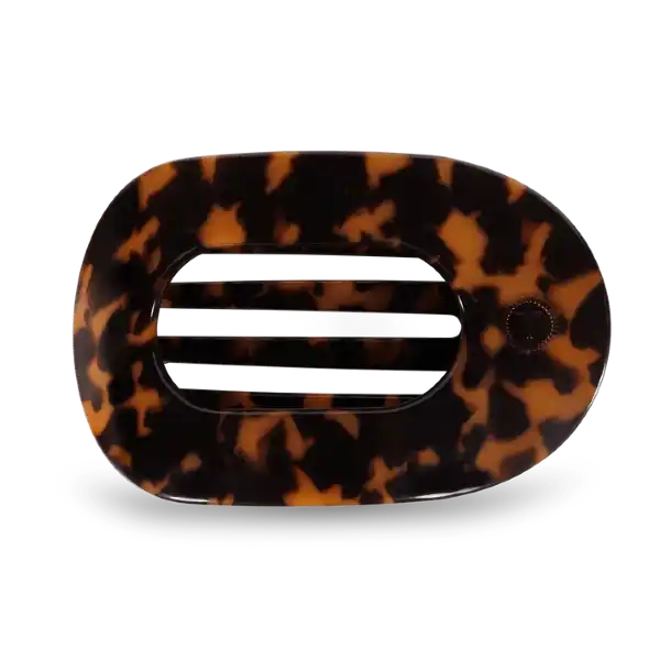 TELETIES: TORTOISE LARGE FLAT HAIR CLIP