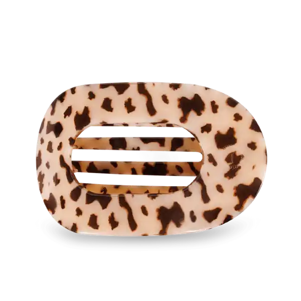 TELETIES: BLONDE TORTOISE LARGE FLAT HAIR CLIP