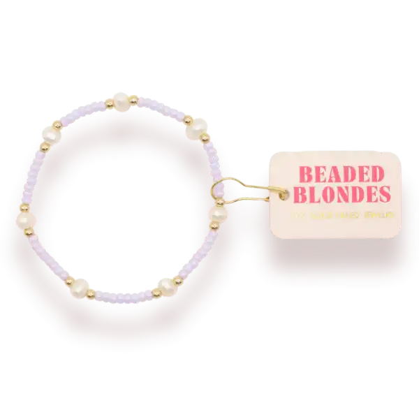 PASTEL LILAC PEARL BEADED BRACELET