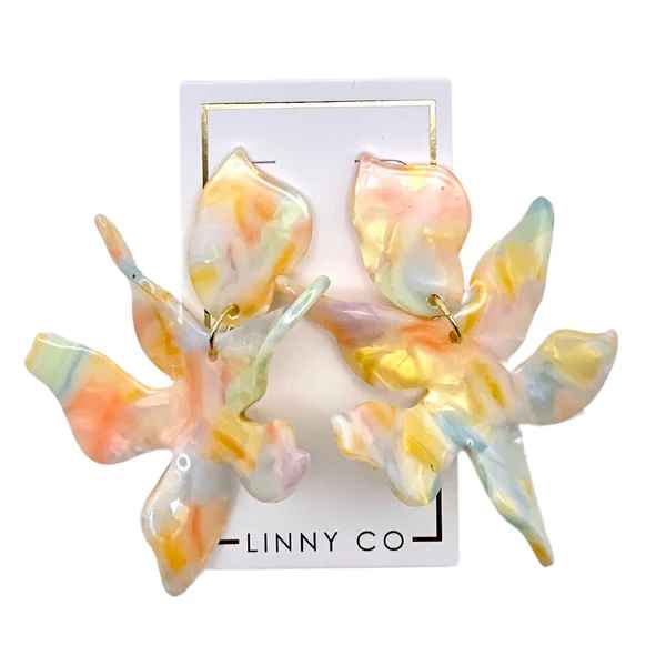 FLORA EARRING: RAINBOW SHERBERT