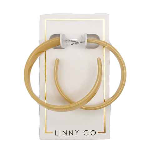 Ashley Medium Hoop: Latte