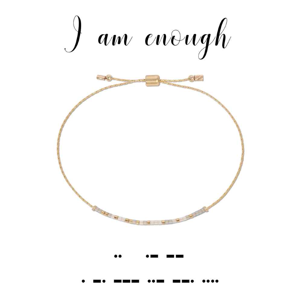MORSE CODE BRACELET: I AM ENOUGH