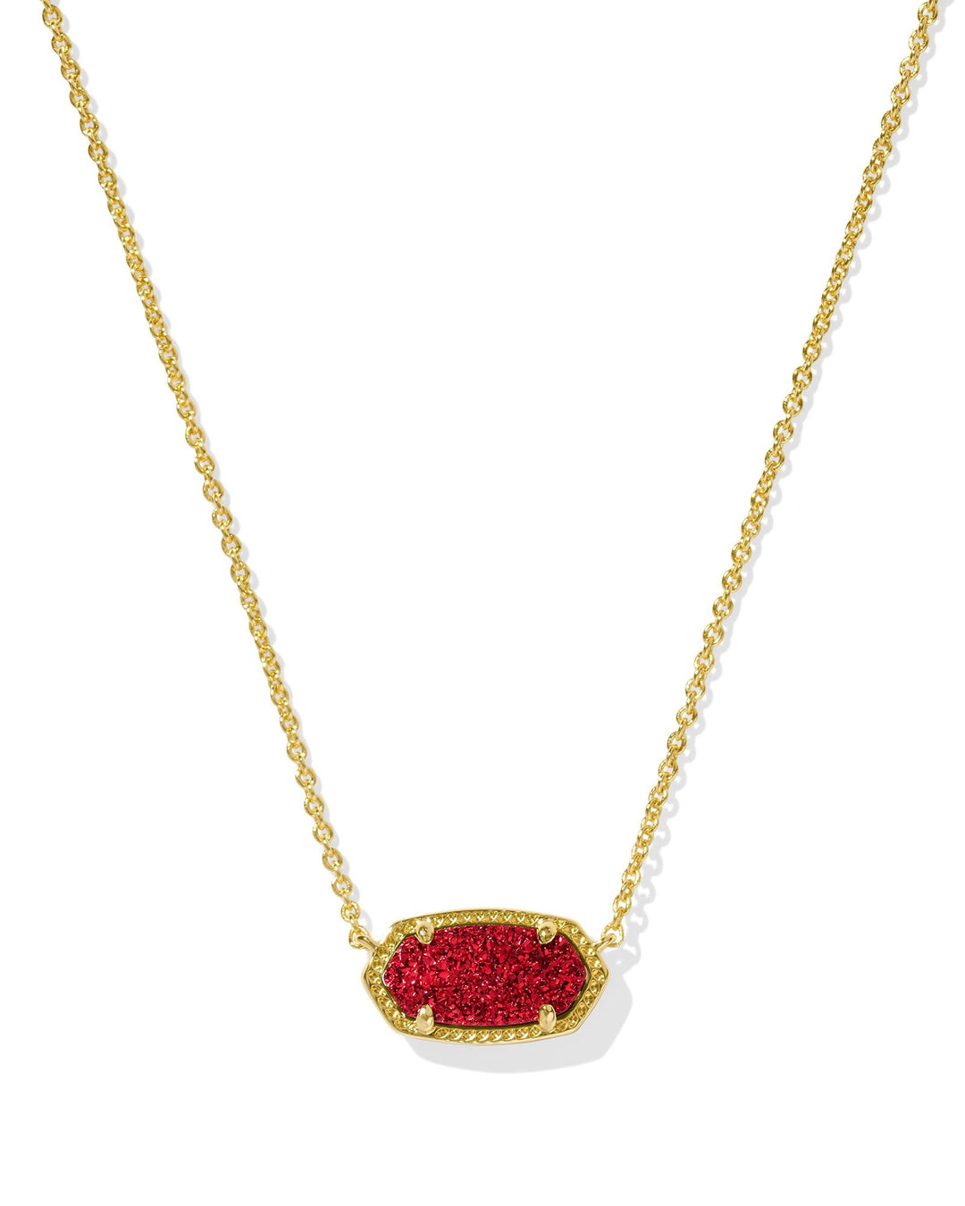 Kendra Scott: Red Drusy Elisa Pendant Necklace