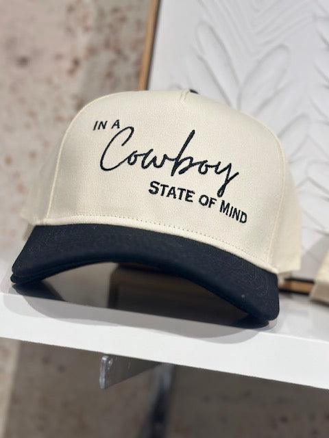 COWBOY STATE OF MIND TRUCKER HAT