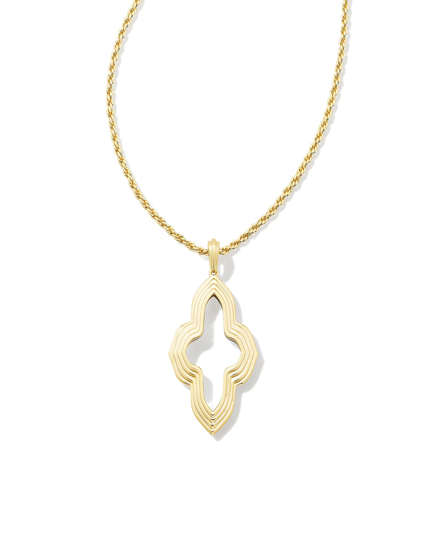 KENDRA SCOTT: ABBIE LONG PENDANT NECKLACE MIXED METAL