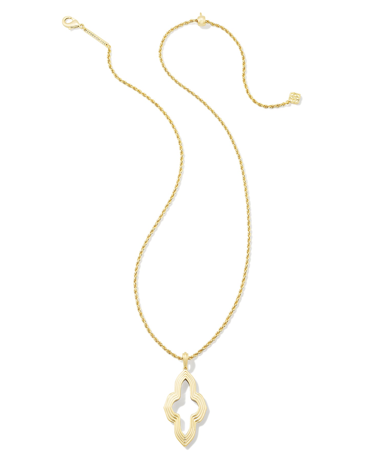 KENDRA SCOTT: ABBIE LONG PENDANT NECKLACE MIXED METAL