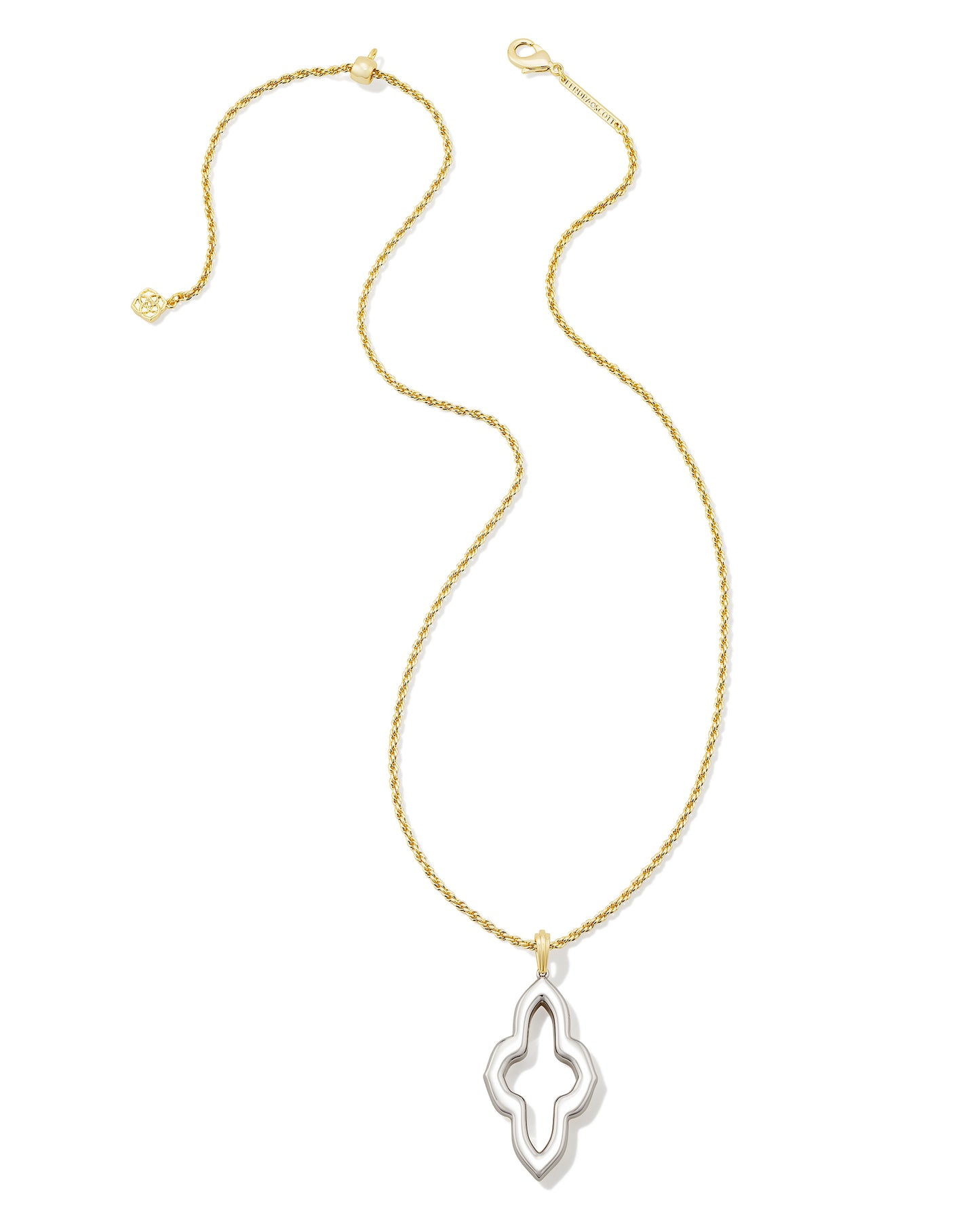 KENDRA SCOTT: ABBIE LONG PENDANT NECKLACE MIXED METAL