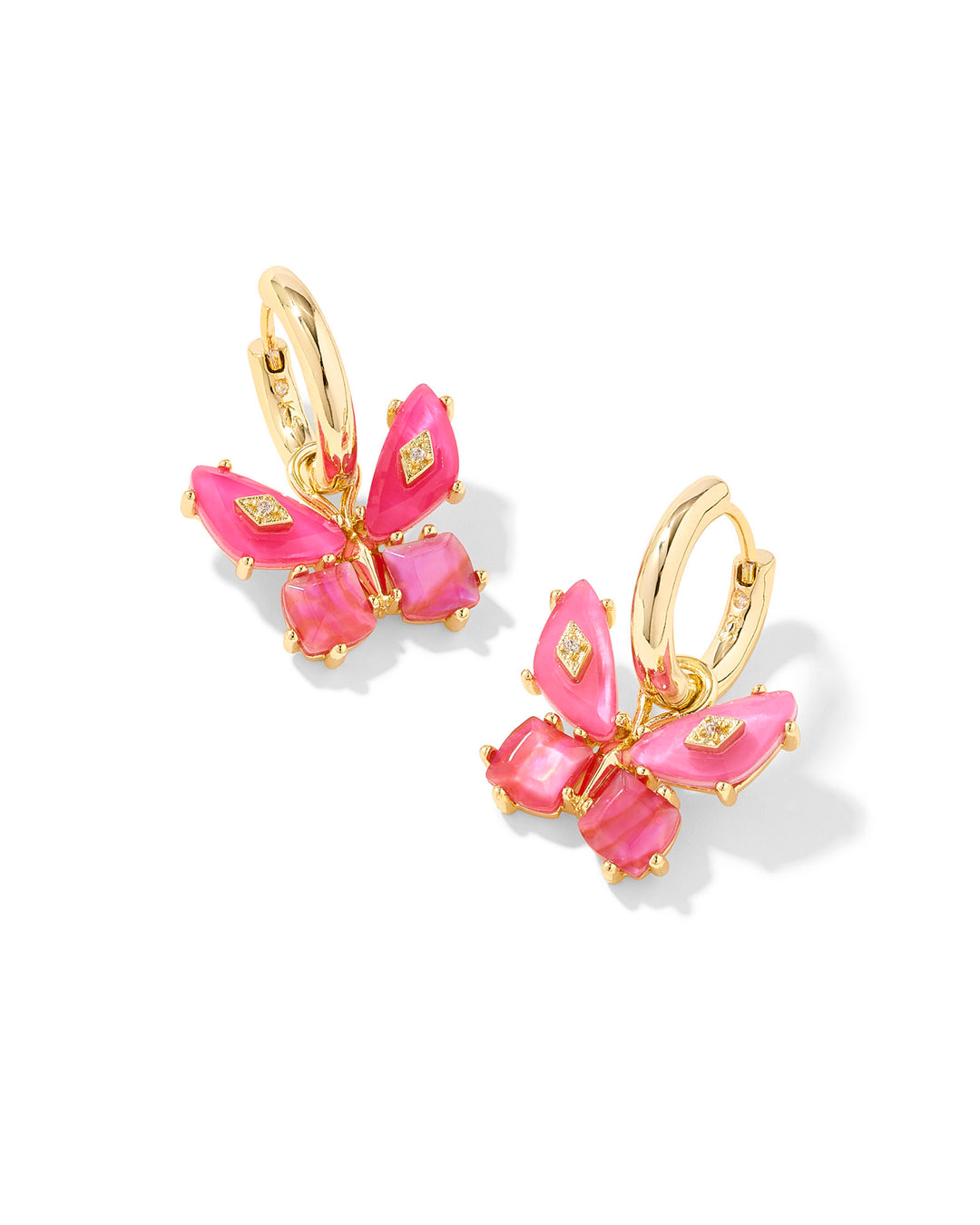 KENDRA SCOTT: PINK MIX BIANCA BUTTERFLY HUGGIE