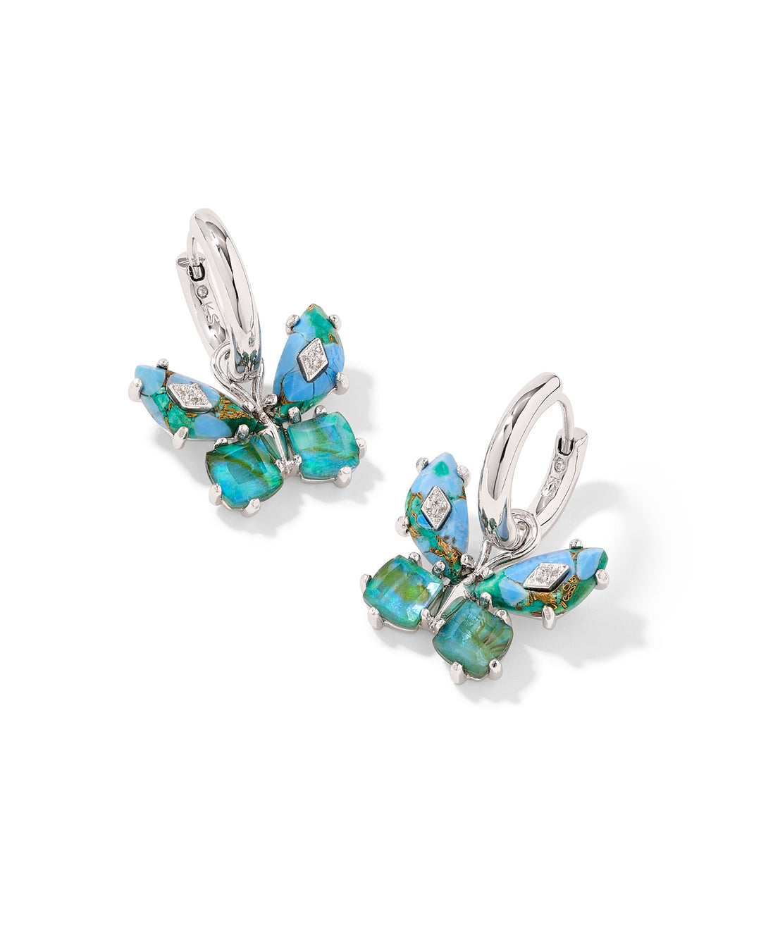 KENDRA SCOTT: BRIGHT AQUA MIX BIANCA BUTTERFLY HUGGIE