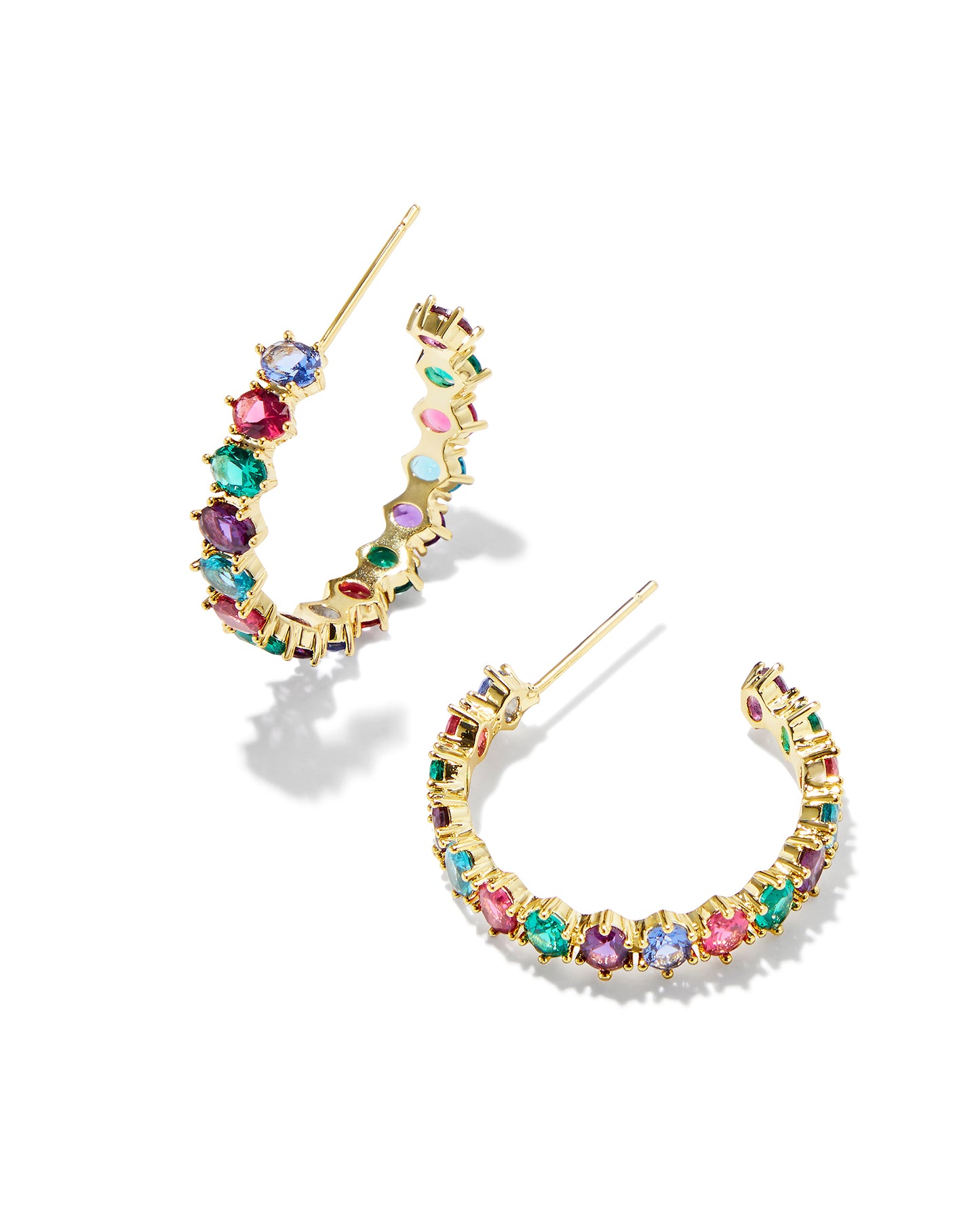 KENDRA SCOTT: CAILIN CRYSTAL HOOP GOLD MULTI