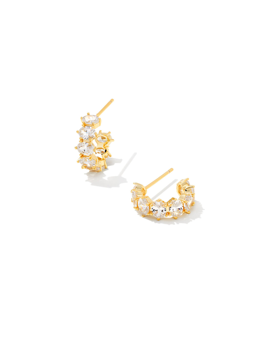 Kendra Scott: Cailin Crystal Huggie in Gold