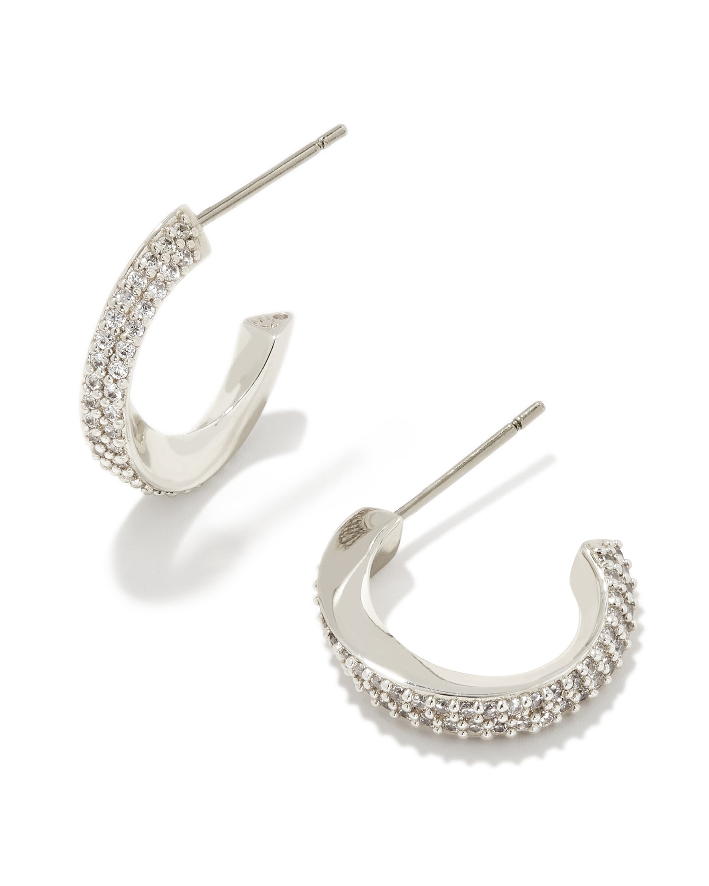 KENDRA SCOTT: ELLA HUGGIE EARRING RHODIUM