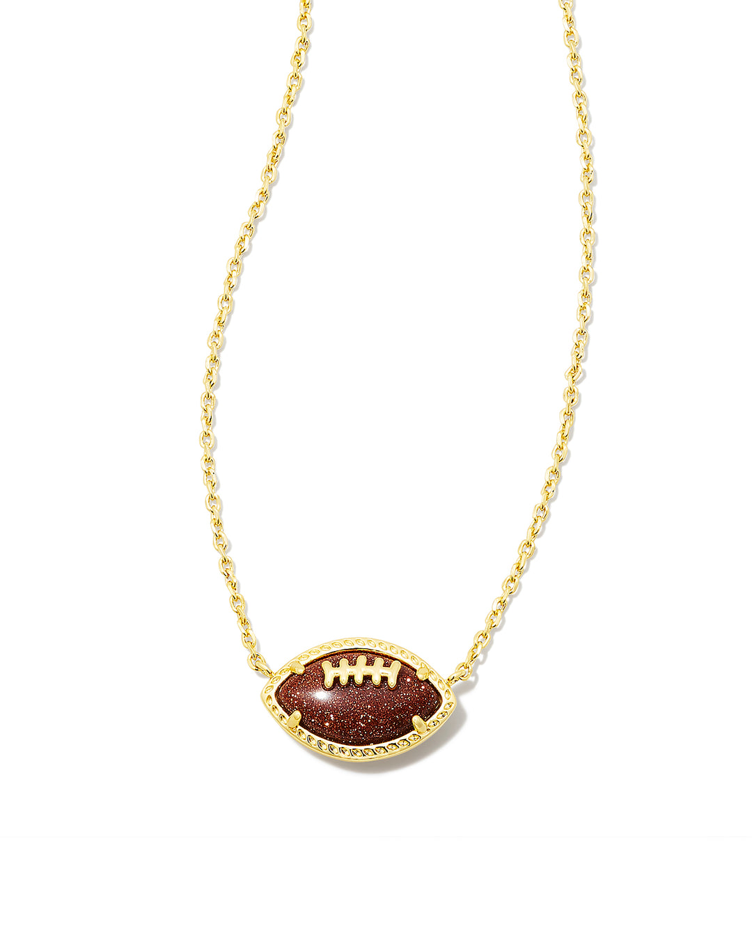 KENDRA SCOTT: FOOTBALL PENDANT GOLD