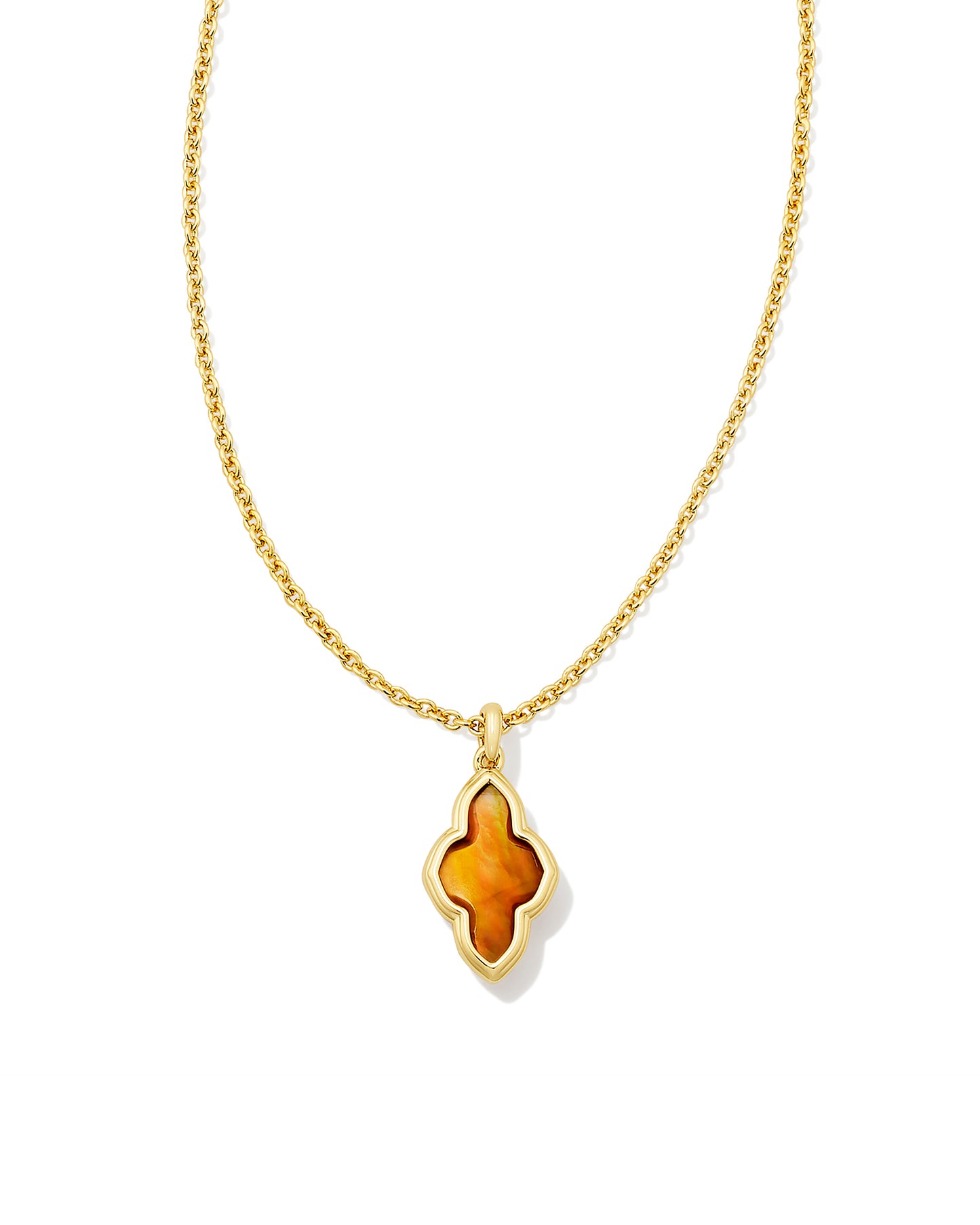 KENDRA SCOTT: FRAMED ABBIE PENDANT GOLD