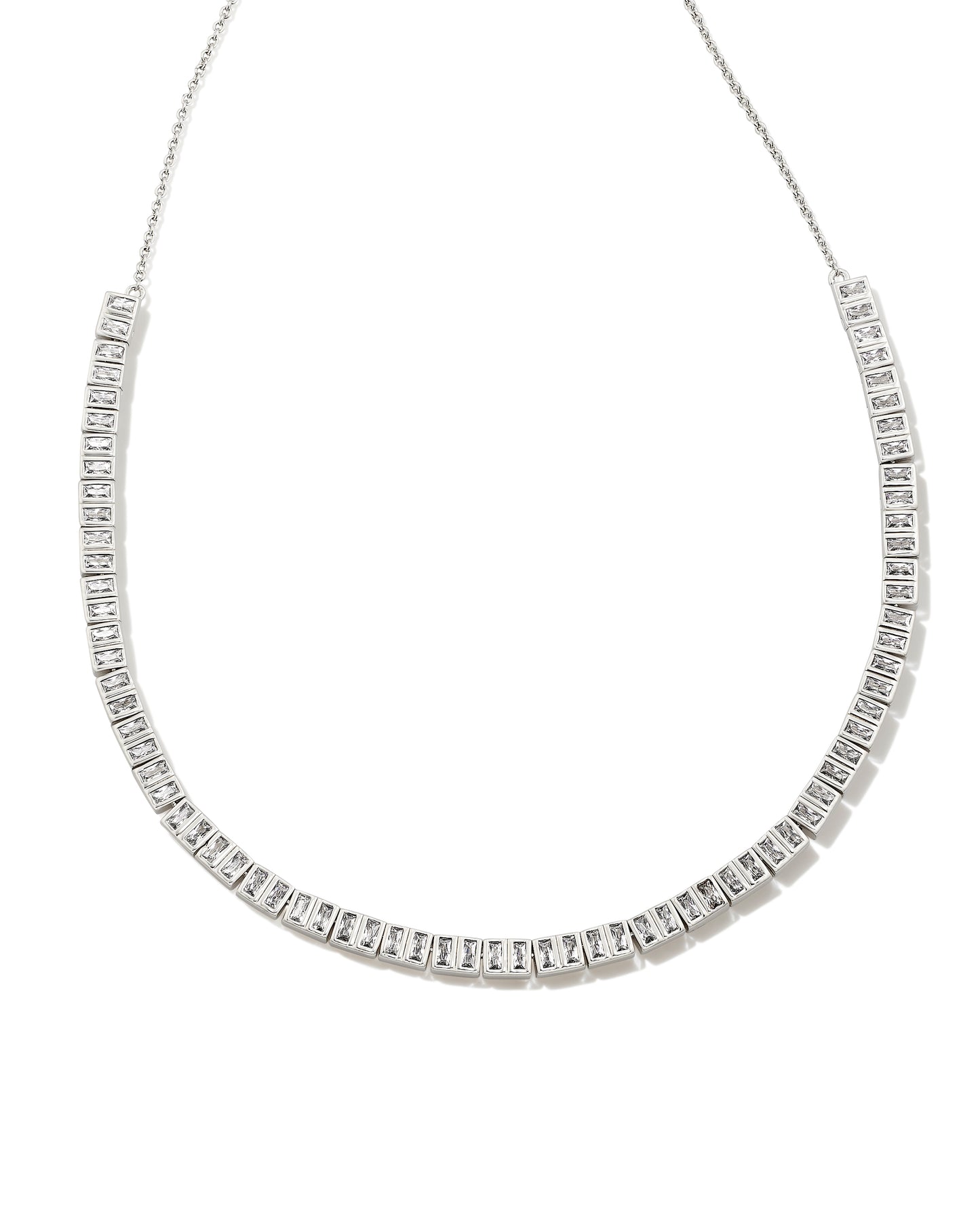 KENDRA SCOTT: GRACIE TENNIS NECKLACE RHODIUM