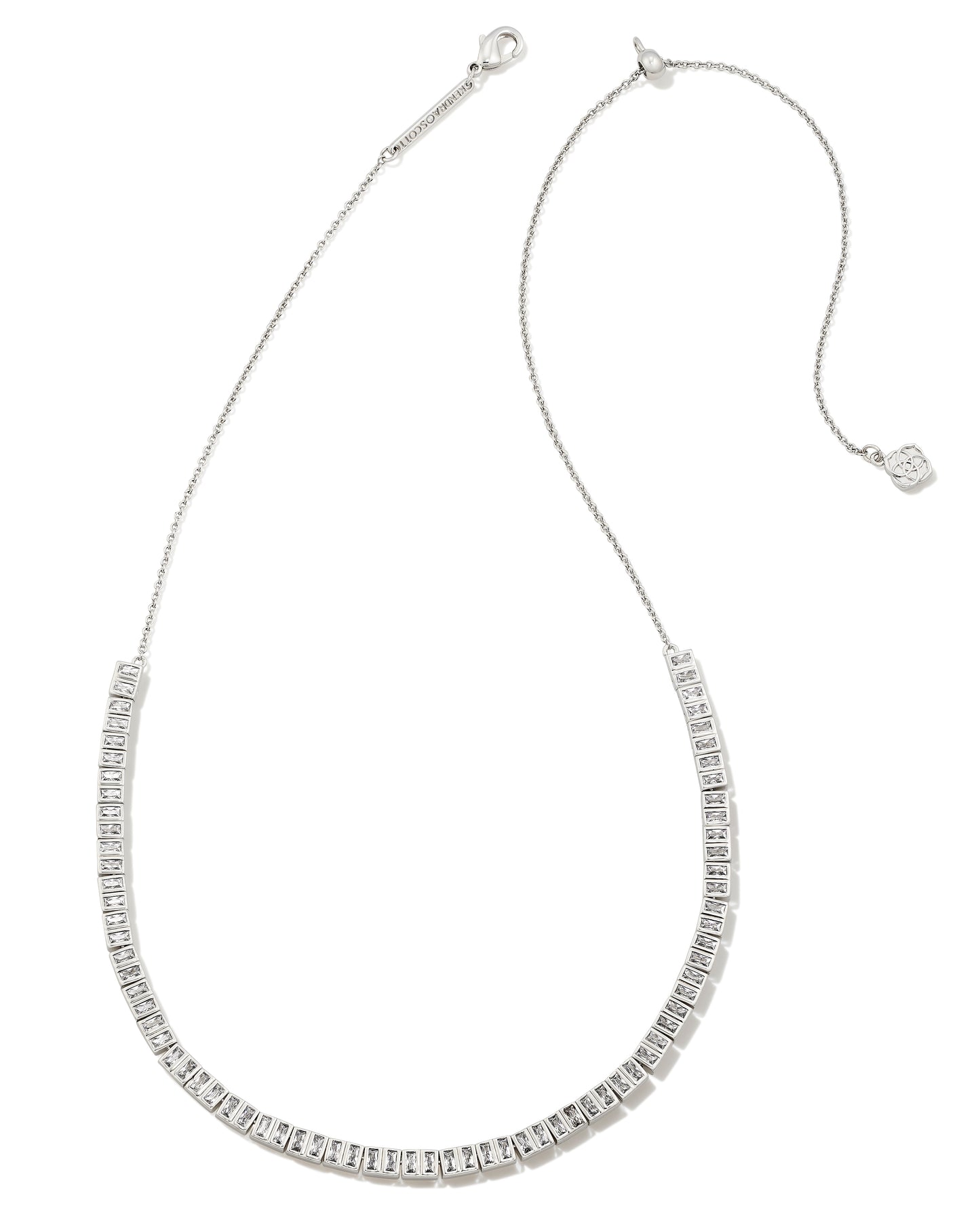 KENDRA SCOTT: GRACIE TENNIS NECKLACE RHODIUM