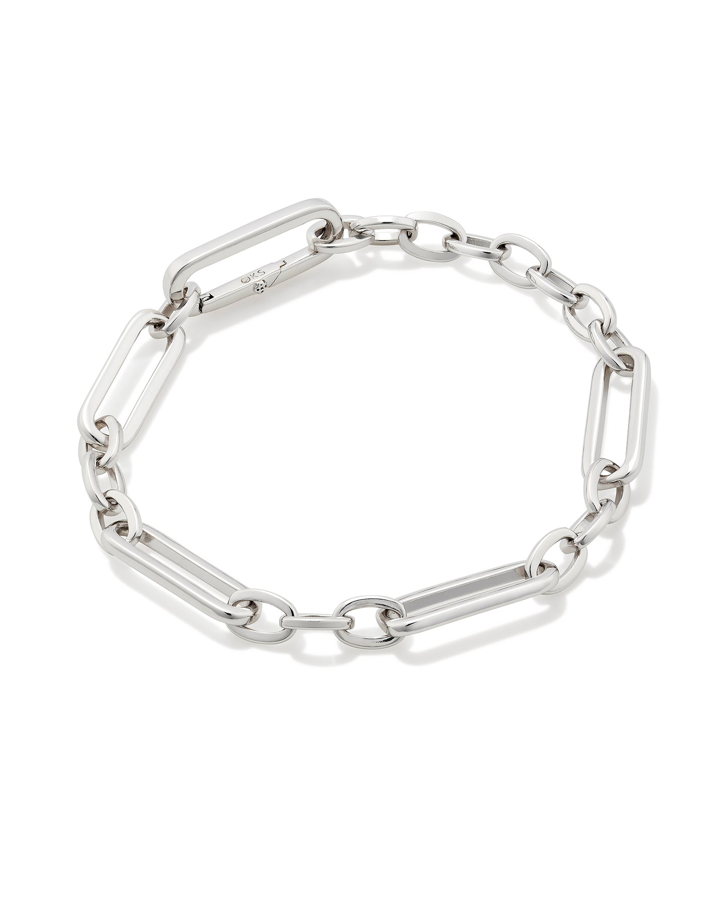 KENDRA SCOTT: HEATHER LINK & CHAIN BRACELET RHODIUM
