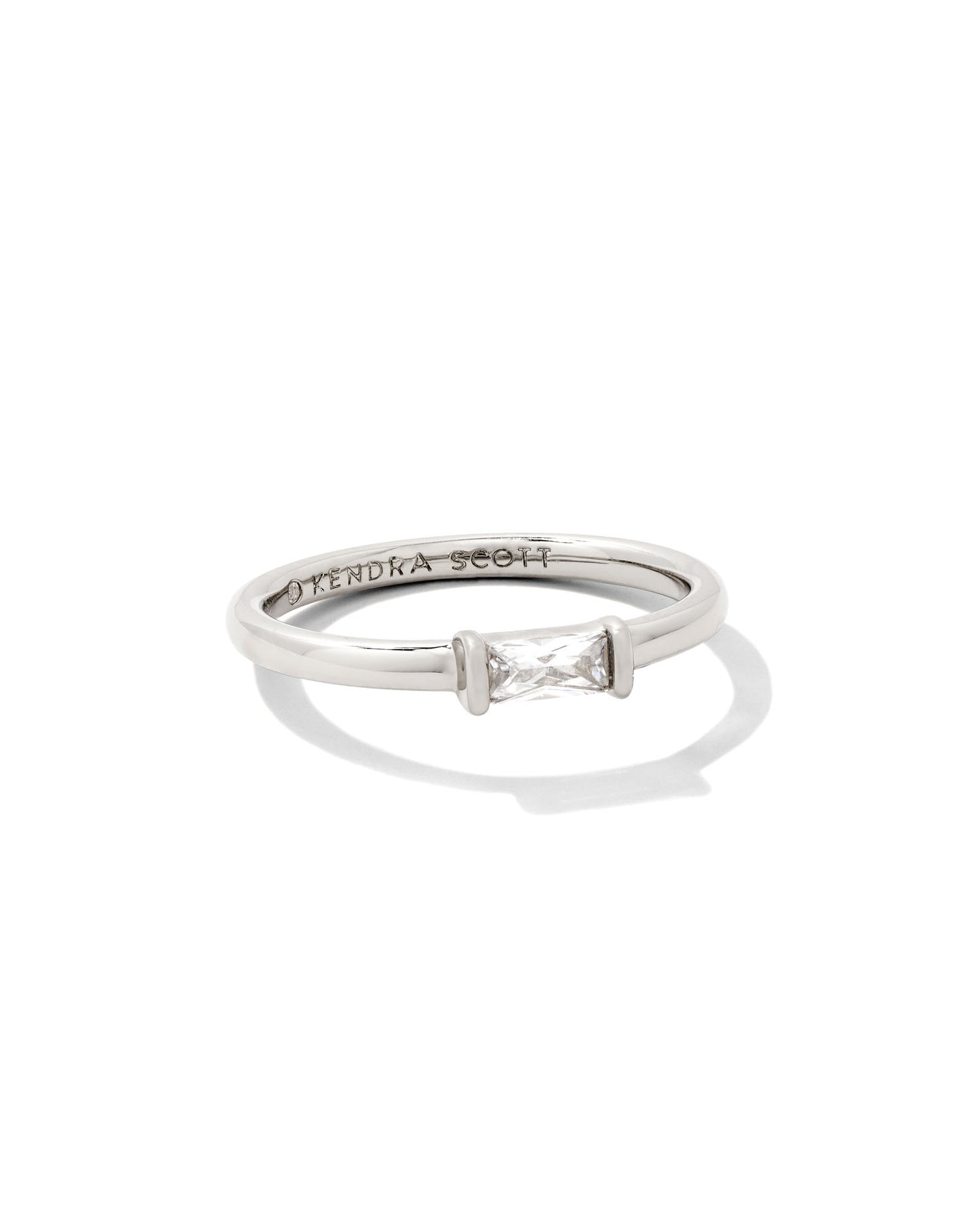 KENDRA SCOTT: JULIETTE BAND RING RHODIUM