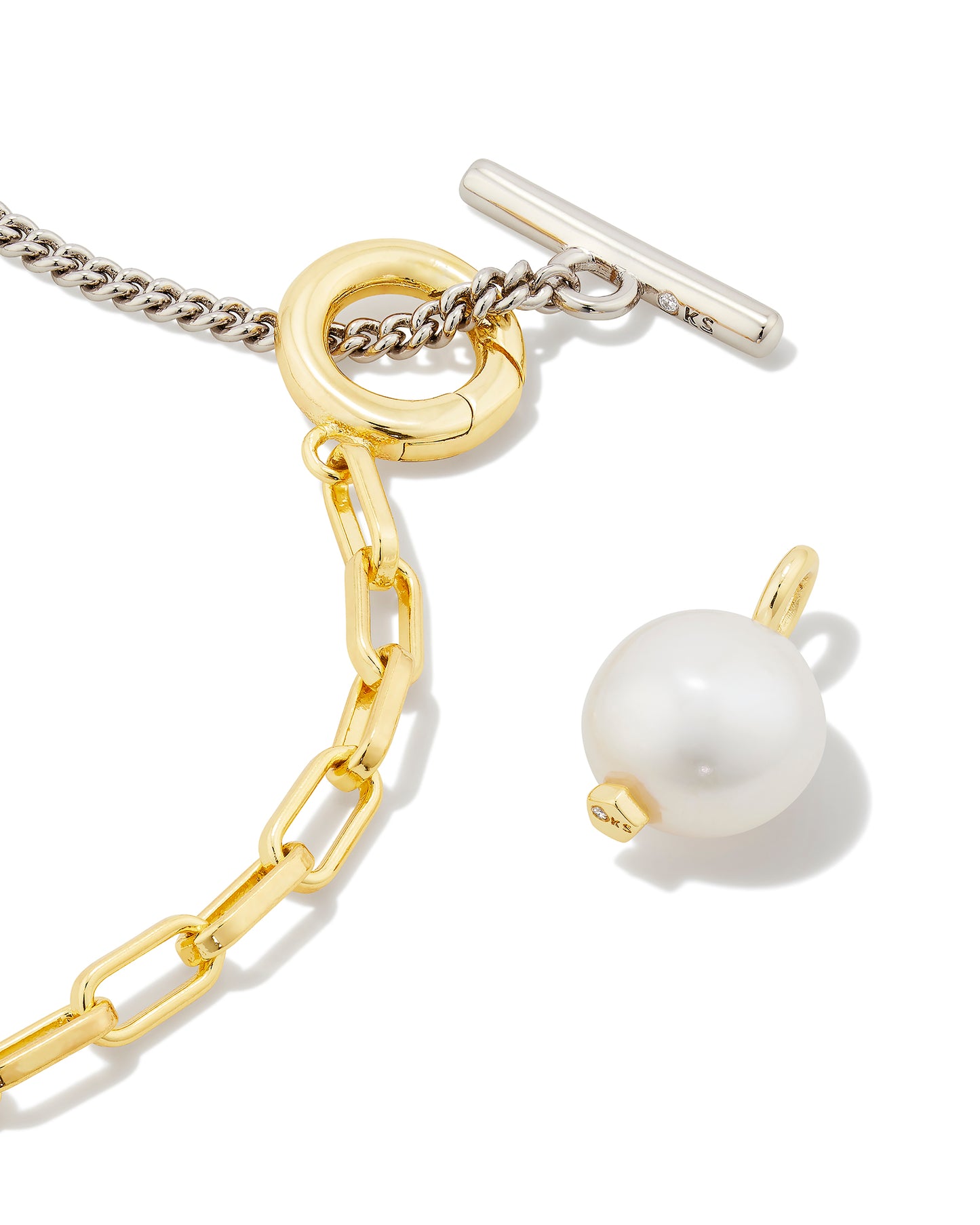 Kendra Scott: Leighton Pearl Chain Necklace in Mixed Metal