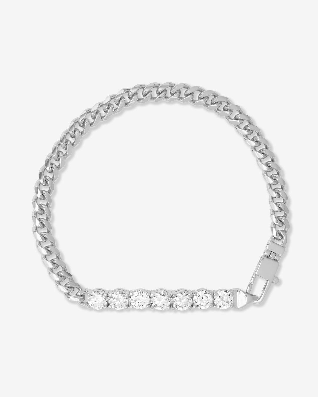 MELINDA MARIA: BABY JULIAN LOVES DIAMONDS BRACELET-SILVER