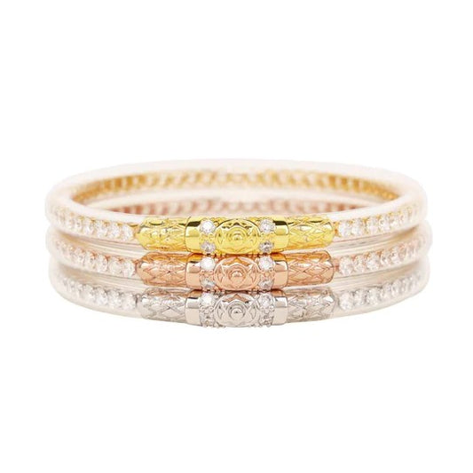 BuDhaGirl 3 Queens All Weather Bangles: Crystal
