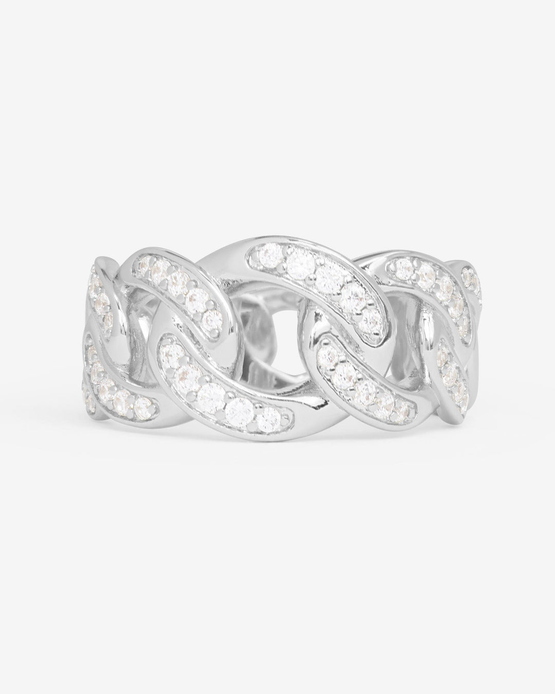 MELINDA MARIA: GRADUATED PAVE JULIAN RING- SILVER