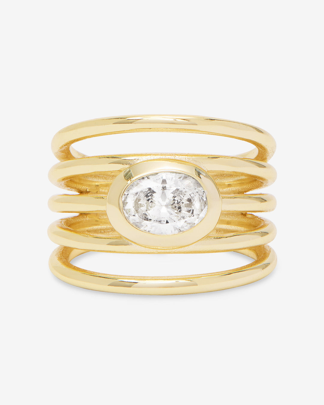 MELINDA MARIA: SHE'S A BOSS STACKED RING-GOLD
