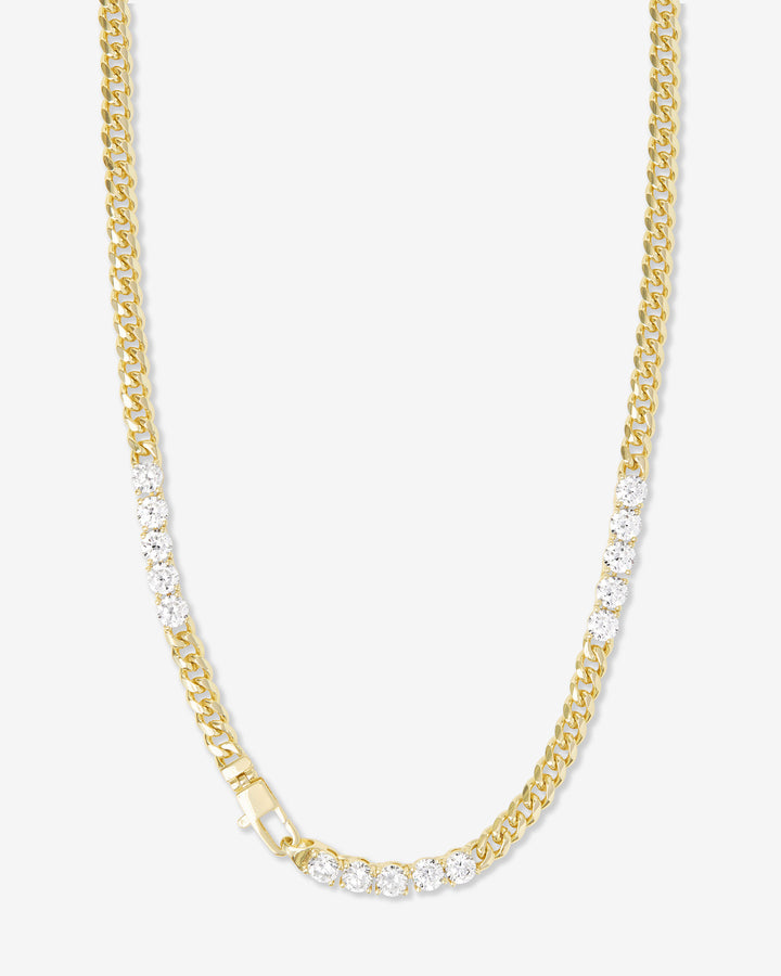 MELINDA MARIA: BABY JULIAN'S OBSESSED W/ DIAMONDS NECKLACE- GOLD