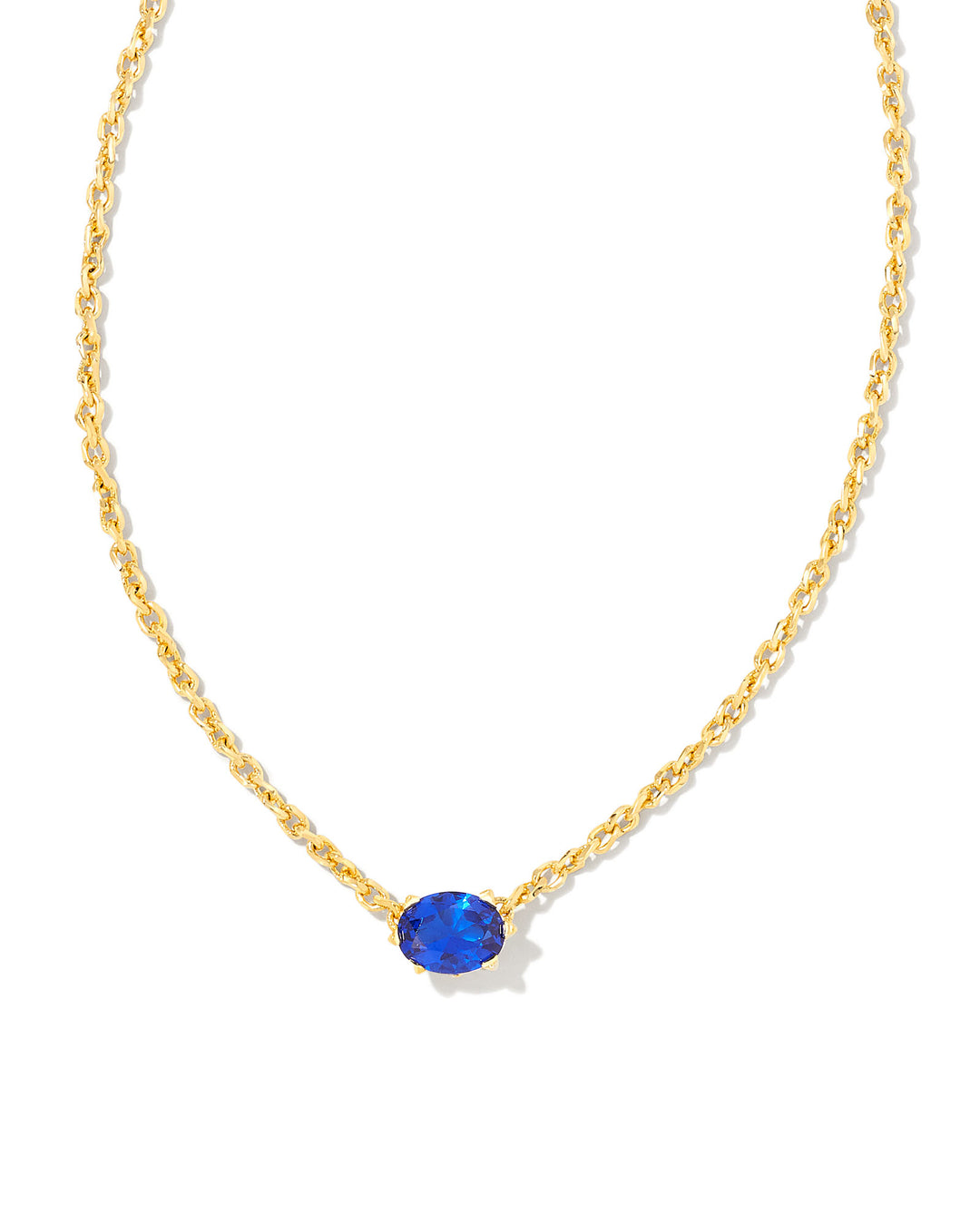 KENDRA SCOTT: Cailin Birthstone Necklace BLUE CRYSTAL