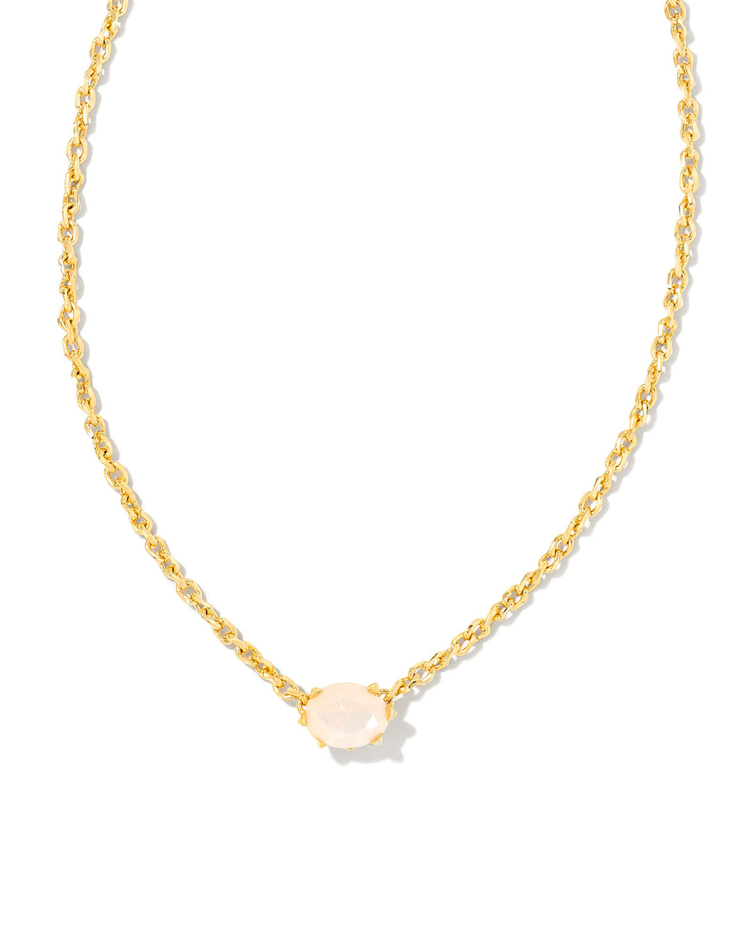 KENDRA SCOTT: Cailin Birthstone Necklace CHAMP OPL CRYS