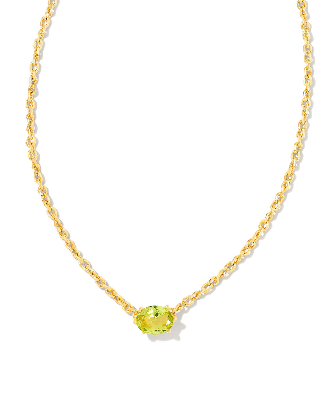 KENDRA SCOTT: Cailin Birthstone Necklace PERIDOT CRYSTAL