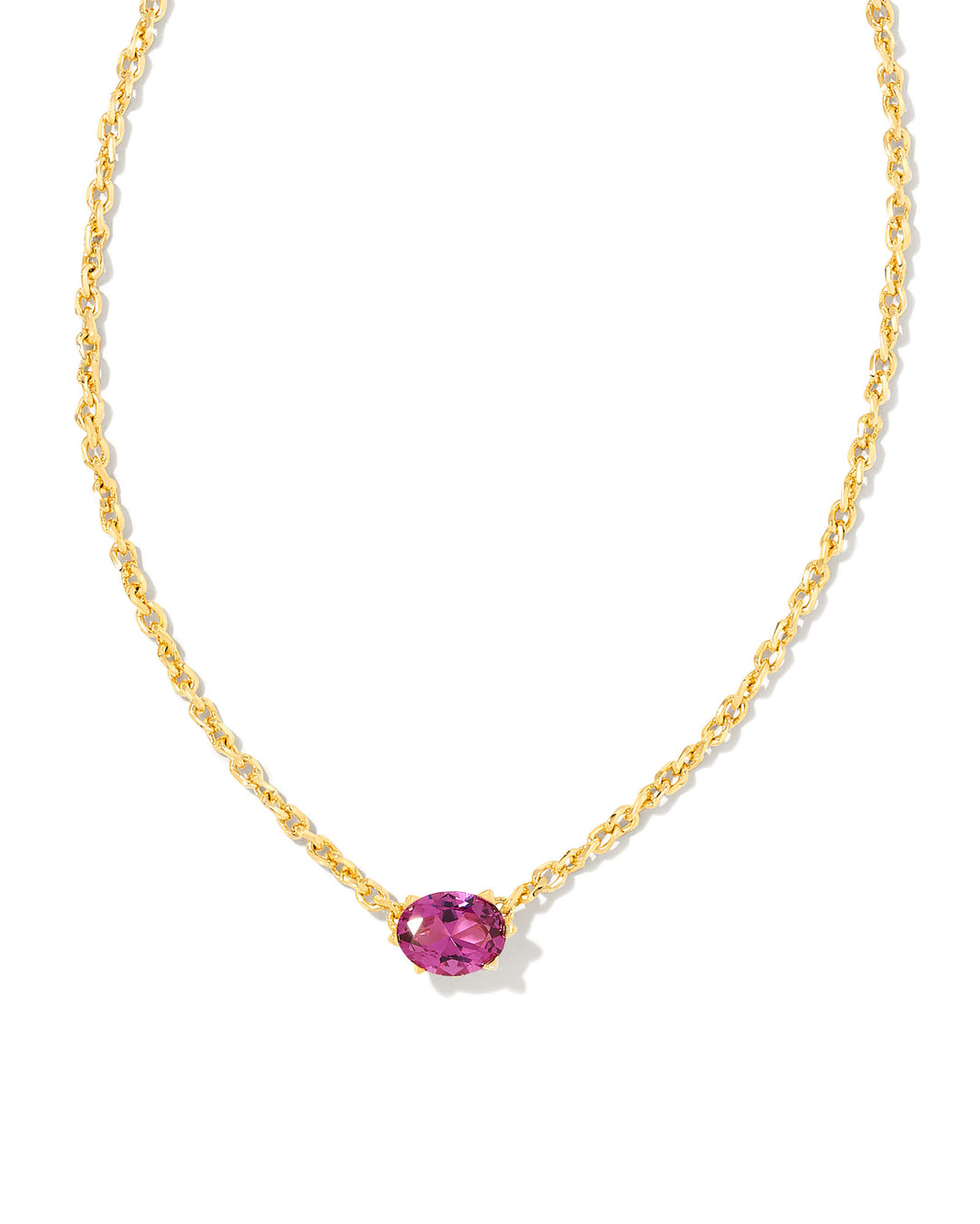 KENDRA SCOTT: Cailin Birthstone Necklace PURPLE CRYSTAL