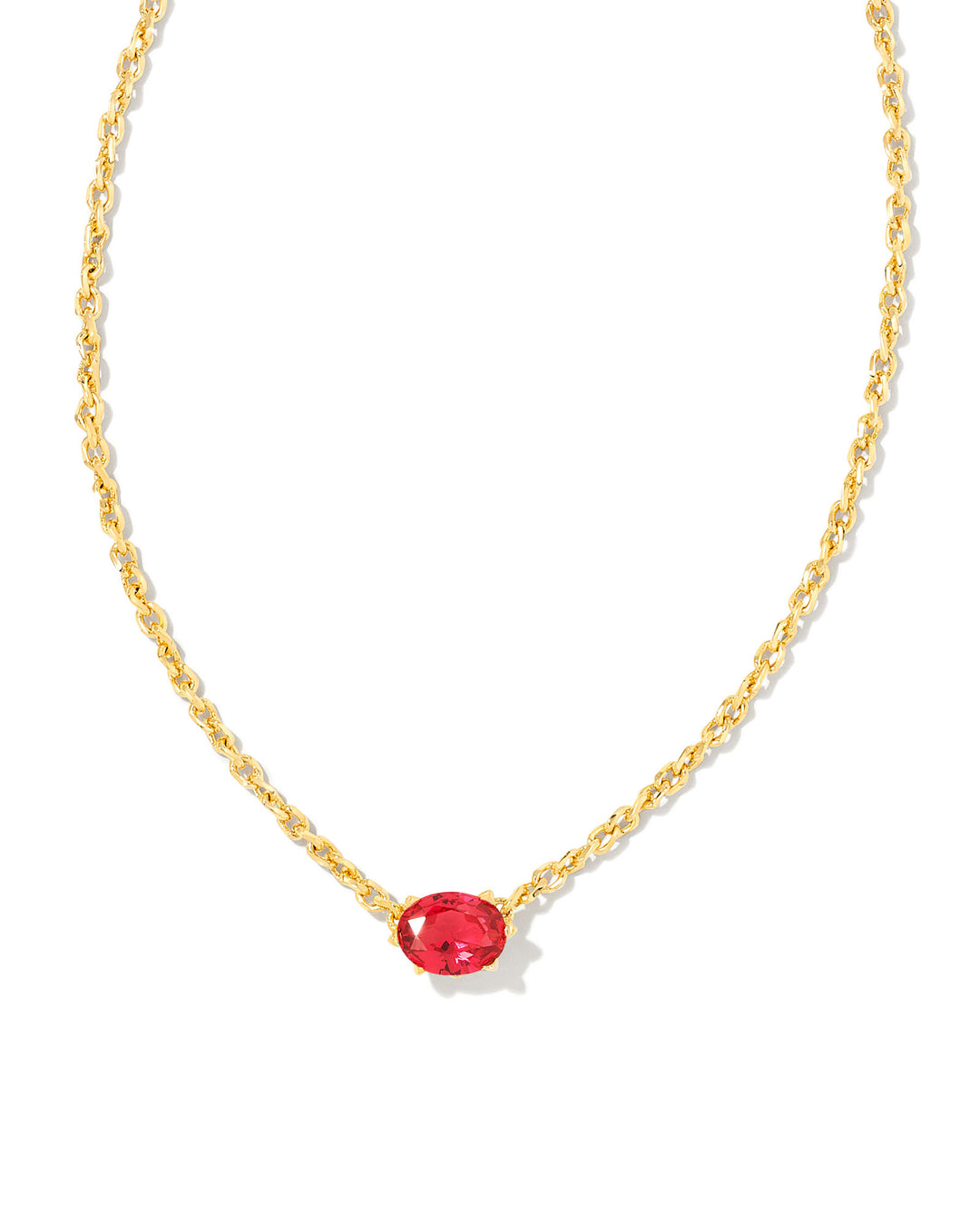 KENDRA SCOTT: Cailin Birthstone Necklace RED CRYSTAL