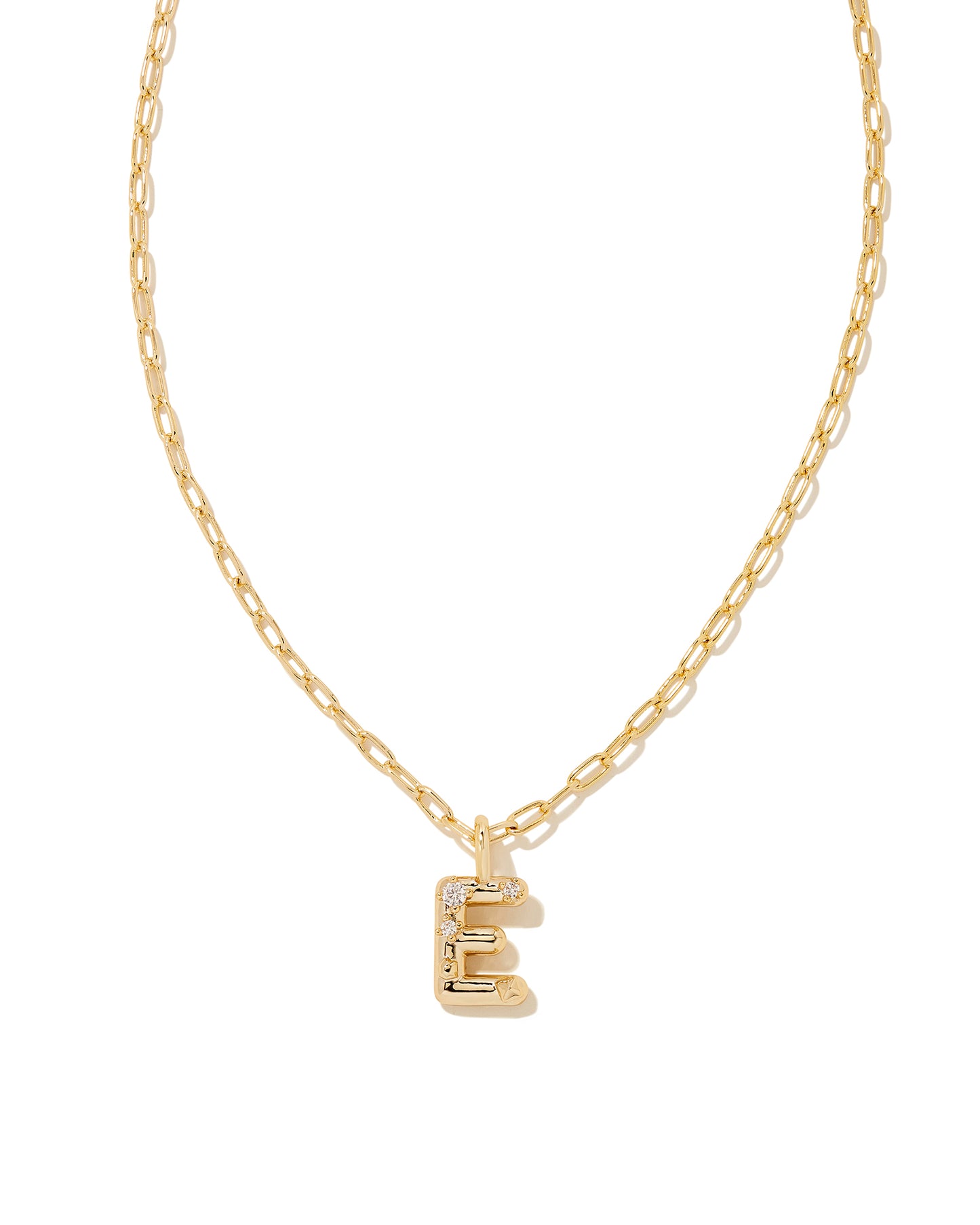 Kendra Scott: Crystal Letter Pendant Necklace in Gold