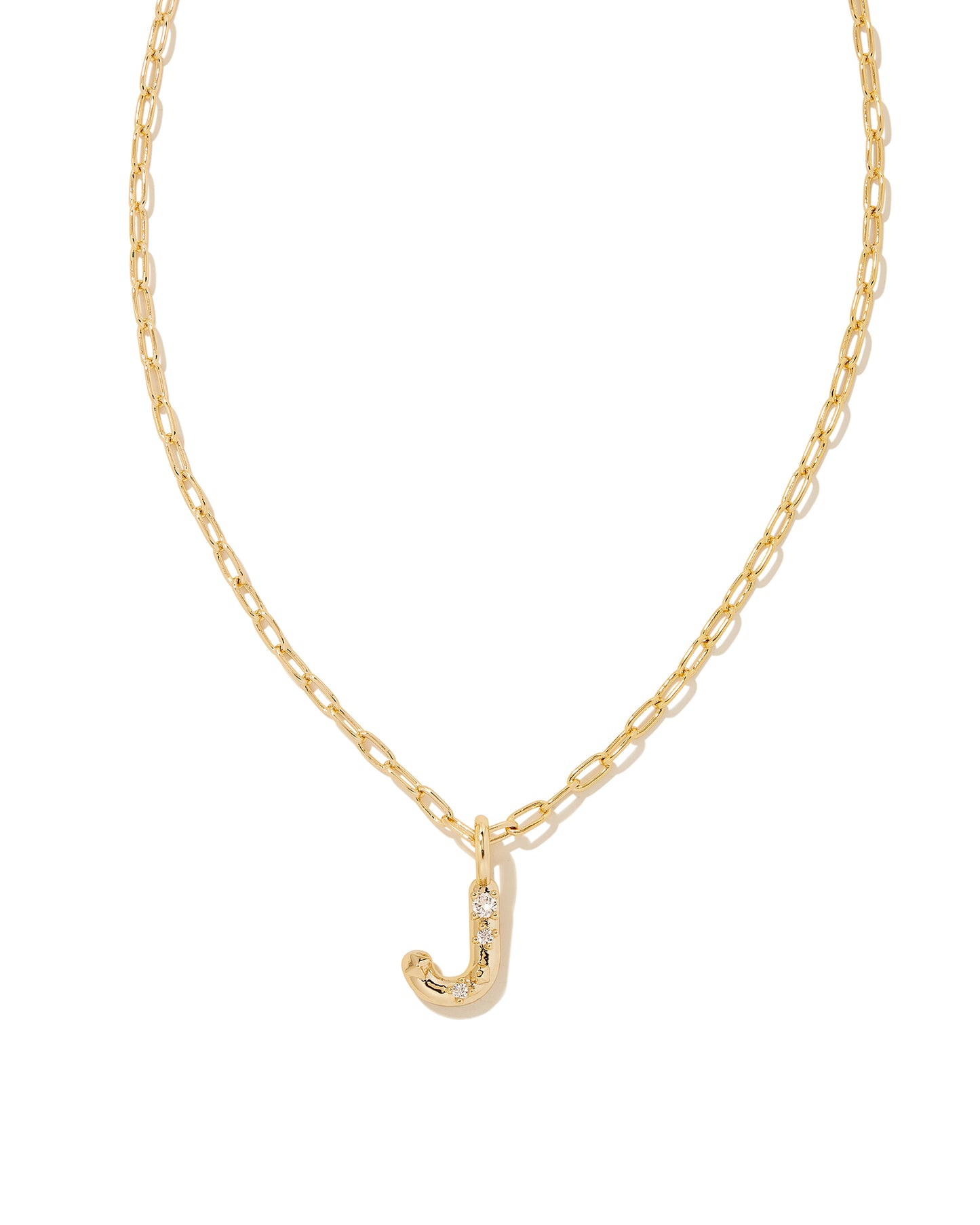 Kendra Scott: Crystal Letter Pendant Necklace in Gold
