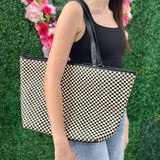 Checkered Black Tiffany Organizer Tote