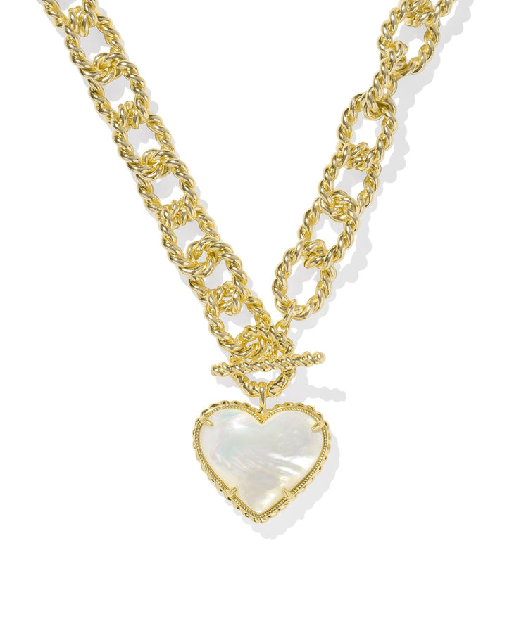 Kendra Scott: Ivory Mother of Pearl Haisley Heart Statement Necklace