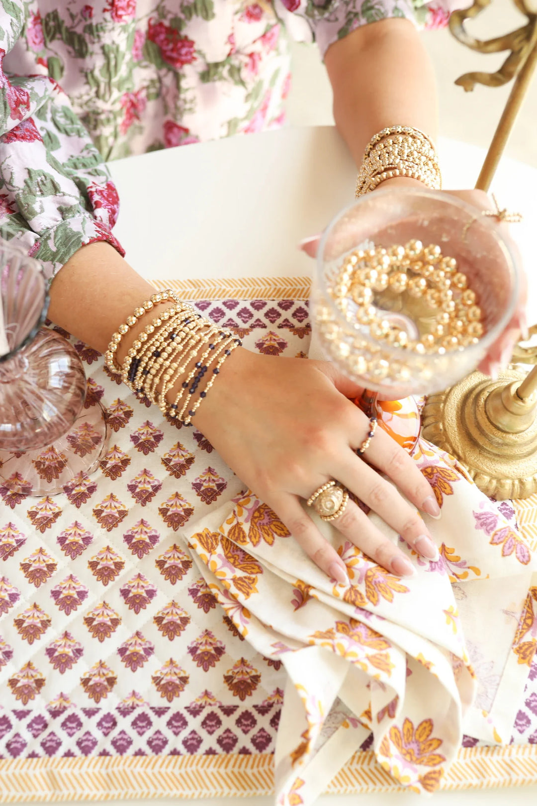 BEADED BLONDES: JUNE BRACELET- PLUM PURPLE