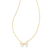 Kendra Scott: Gold Iridescent Drusy Blair Bow Pendant Necklace