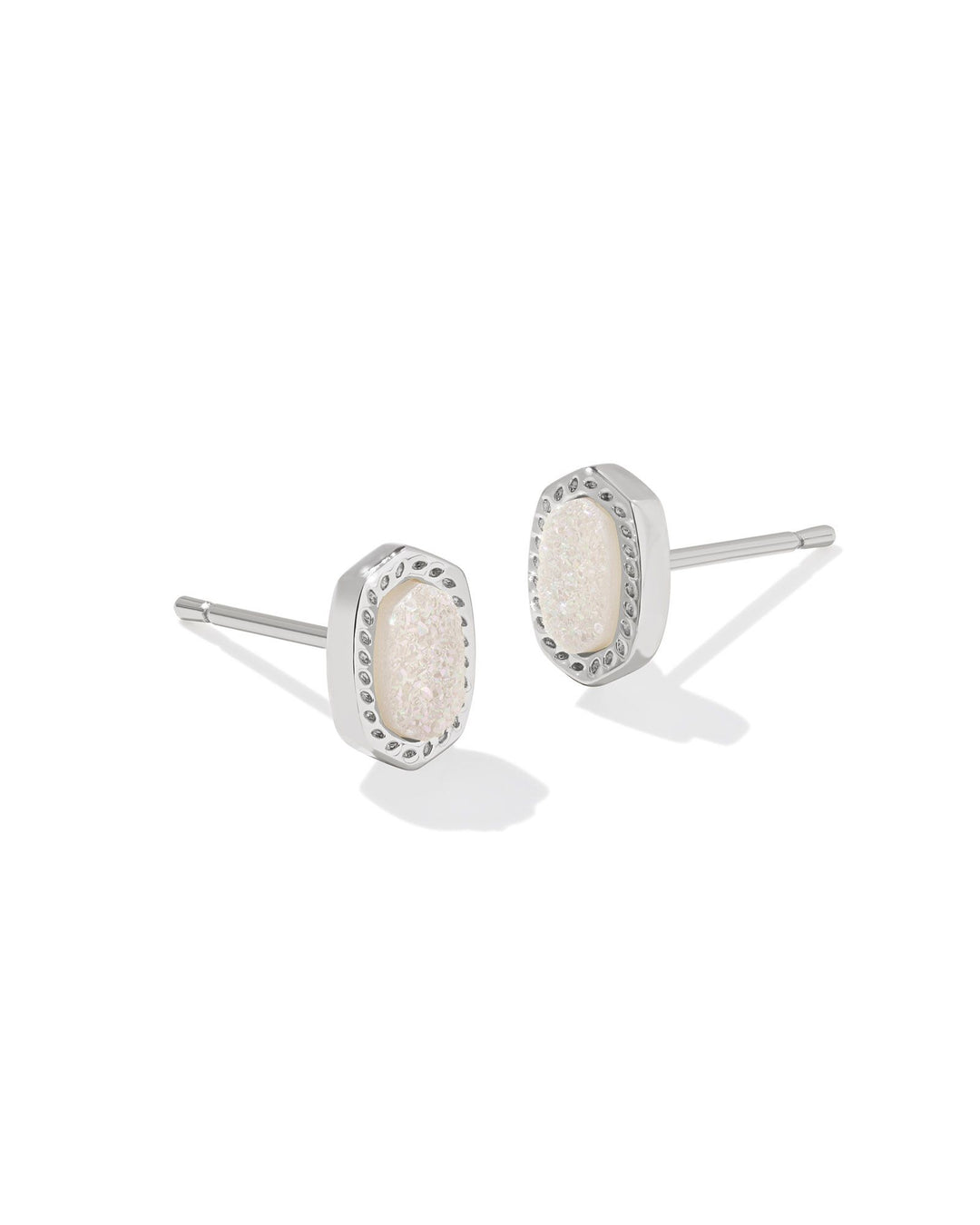 Kendra Scott: Rhodium Iridescent Drusy Mini Ellie Stud