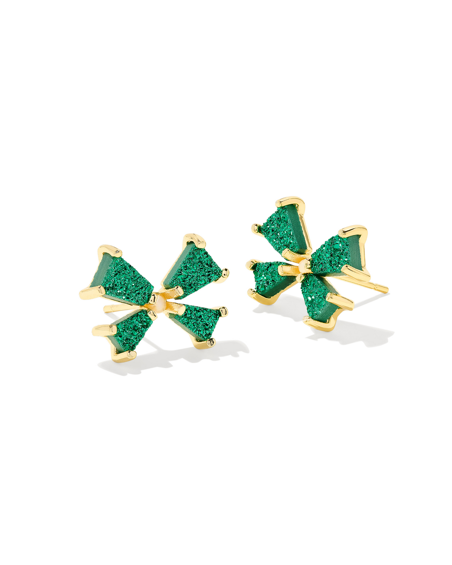 Kendra Scott: Emerald Drusy Blair Bow Stud