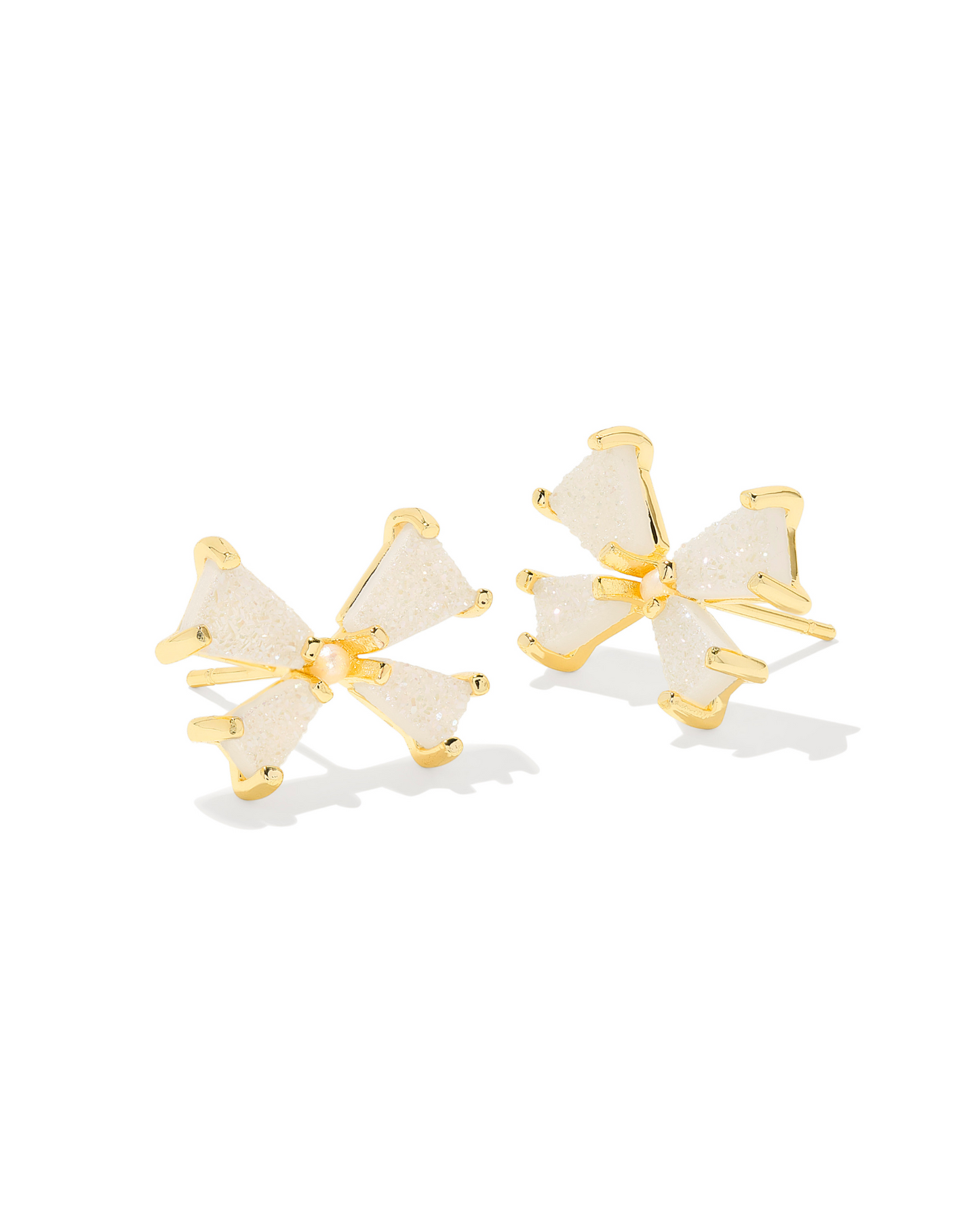 Kendra Scott: Gold Iridescent Drusy Blair Bow Stud