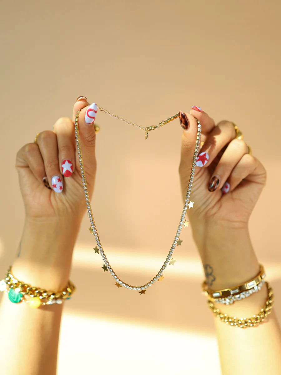 BELJOY: JULIETTA STAR CHARM TENNIS NECKLACE