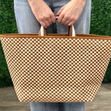 Checkered Brown Tiffany Organizer Tote