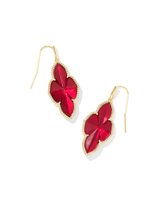 Kendra Scott: Cranberry Illusion Abbie Pave Frame Drop Earring