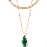 Kendra Scott: Dark Green Mother of Pearl Evelyn Multi Strand Necklace