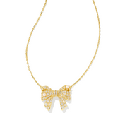 Kendra Scott: Gold Krista Bow Pendant Necklace