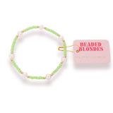 PASTEL GREEN PEARL BEADED BRACELET