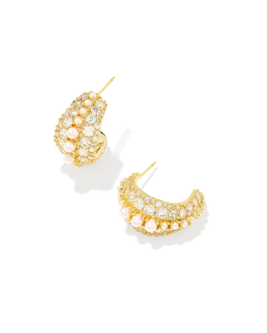 Kendra Scott: Gold Crystal Krista Hoop