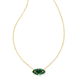 Kendra Scott: Green Crystal Lindy Rae Pendant Necklace